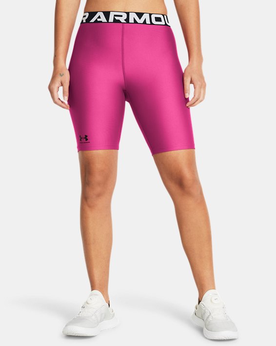 Women's HeatGear® 8" Shorts, Pink, pdpMainDesktop image number 0